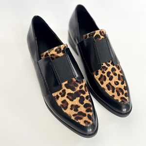 Zara Leopard Loafers Creepers